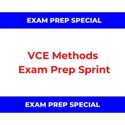VCE Methods Exam Prep Sprint
