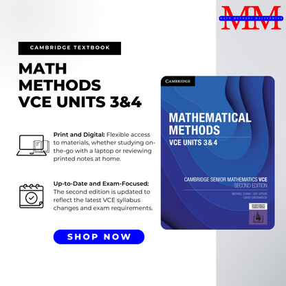 Math Methods VCE Units 3&4 Second Edition Textbook