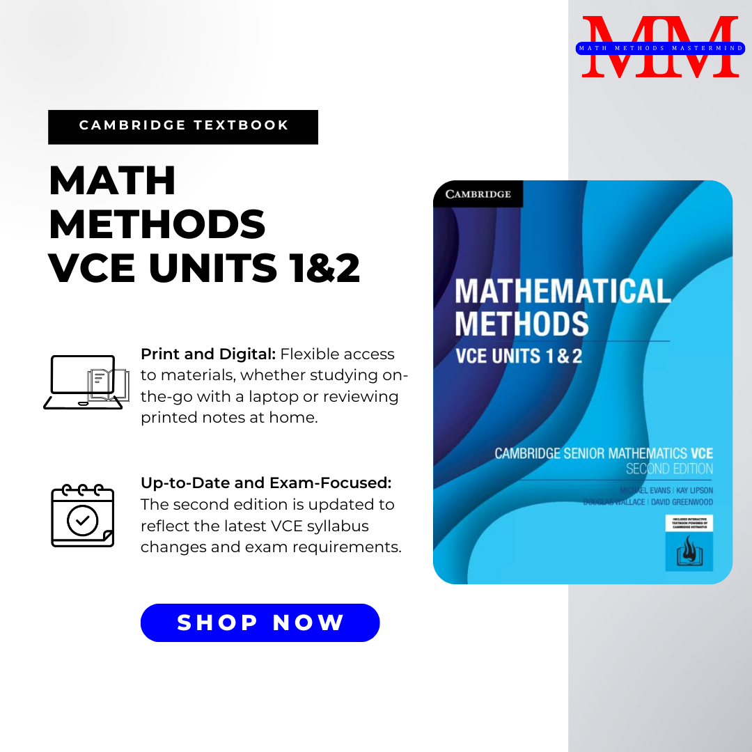 Math Methods VCE Units 1&2 Second Edition Textbook