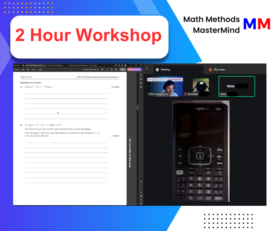 VCE Methods Exam Prep Sprint